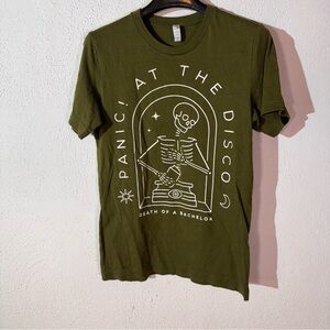 Panic at the disco green print shirt sleeves shirt size small mar1